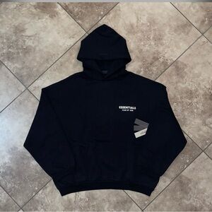 Fear Of God Essentials Hoodie Black FW24 Size XL Brand New